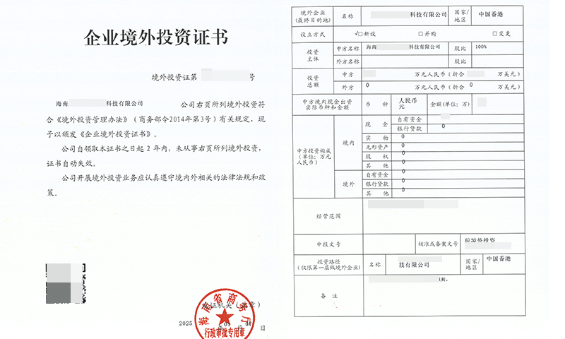 ODI备案案例